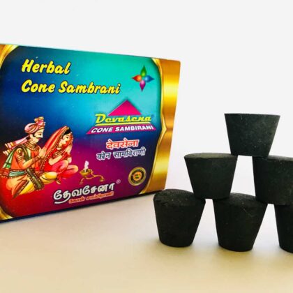 DEVASENA HERBAL CONE SAMBRANI (SMALL)